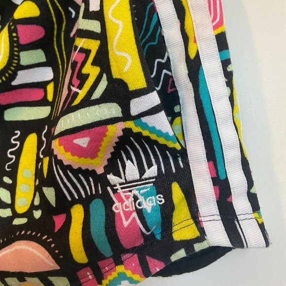 Adidas Multicolored Cotton Shorts w/ Pockets - Picture 3 of 4